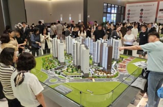 호반써밋 첨단3지구, 견본주택 북적…개관 사흘간 2만1000명 방문
