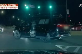 차 훔쳐 '삼중 추돌'...붙잡힌 운전자 술 냄새 풍기며 "난 북한서 왔다"