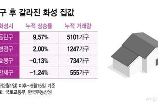 같은 화성인데, 동탄만 '불기둥' 특정지역 맞춤 '핀셋규제' 절실