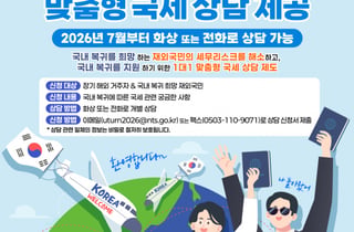 국세청, 국내 복귀 희망 재외국민에게 '온라인 1:1 세무상담' 제공