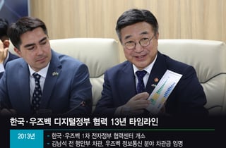 우즈벡 찾은 윤호중 행안장관…13년 키운 'K디지털정부' 꽃피웠다