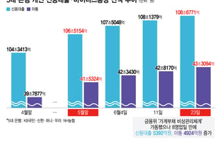 은행권 '빚투' 전방위 조이기에도…신용대출·마통, 1조 늘었다