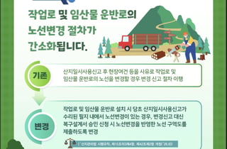 산림청, '산림경영 작업로'노선변경 절차 간소화