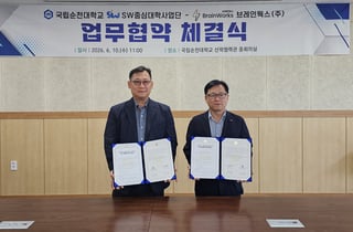 국립순천대 소프트웨어중심대학사업단-브레인웍스, AI·SW 산학협력 MOU