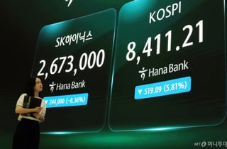외국인 4.5조 던지자 삼전닉스 와르르…코스피 8400선으로 후퇴