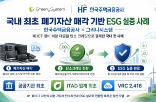 한국주택금융공사, 폐 ICT 장비 처분 대금을 '탄소 크레딧'으로 결제받다