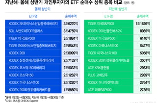 "국장 복귀는 지능순" 말 돌더니…'85조 싹쓸이' 개미, 최애 ETF는?