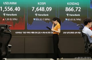 원/달러 환율, 4일 연속 최고치 경신…증시 폭락에 또 올랐다