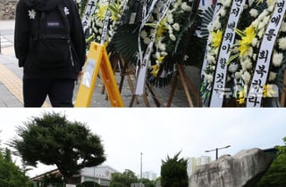 '지역 비하 논란' 배재고 교문 앞 첨예한 장외 대립, 끝내 강제 철거로 멈추어섰다
