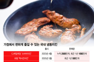 배달앱 대신 냉동실… 1만원대 냉동치킨 '바사삭'