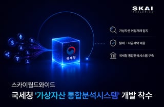 스카이월드와이드, 국세청 가상자산 통합분석시스템 구축