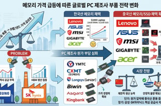 삼성·SK 메모리값 치솟자…PC 업계, 중국산으로 눈 돌린다 [IT썰]