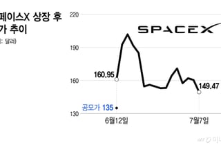 스페이스X, 나스닥100 편입 첫날 상장 후 최저가…낙관론 쏟아졌는데 왜?