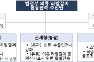 수입의류 '라벨갈이' 416억 규모 적발…관세청 등 범정부 합동 단속 결과