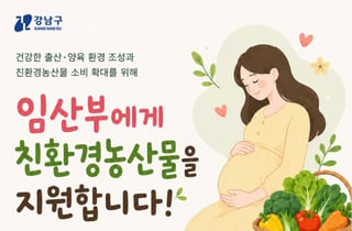 강남구, 임산부 1764명에 친환경 농산물 24만원 지원
