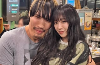 "아빠와 딸인 줄"…쯔양 끌어안은 최홍만, 체격 차이 화제