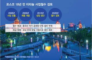 장인화式 포스코 리밸런싱..'국내 유일' 티타늄 구조조정 대상된 이유