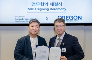 한국투자액셀러레이터, 美 오리건UAS AC와 MOU