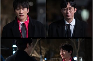 '아파트' 지성 VS 박병은, 암흑 속 살벌한 악수 현장 포착