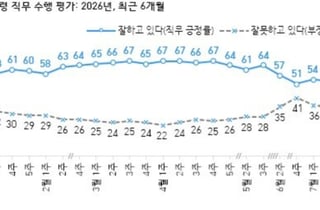 李 대통령 지지율 52%…2주 연속 1%p씩 소폭 하락