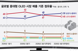 中 뿌리친 K-OLED… 중대형 시장 독주