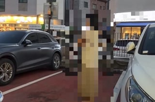 "금방 와" 주차칸 몸으로 '알박기'…남편이 말려도 "못비켜" 막무가내