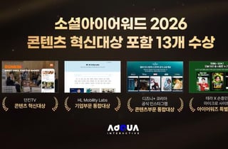 [더벨]애드쿠아인터렉티브, ‘소셜아이어워드 2026’ 수상