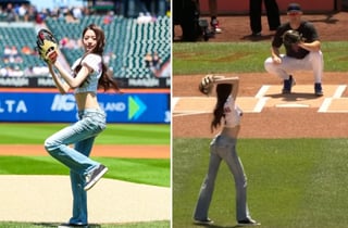 장원영, '개미허리' 뽐낸 MLB 뉴욕 메츠 시구…경기는 8-3 승리