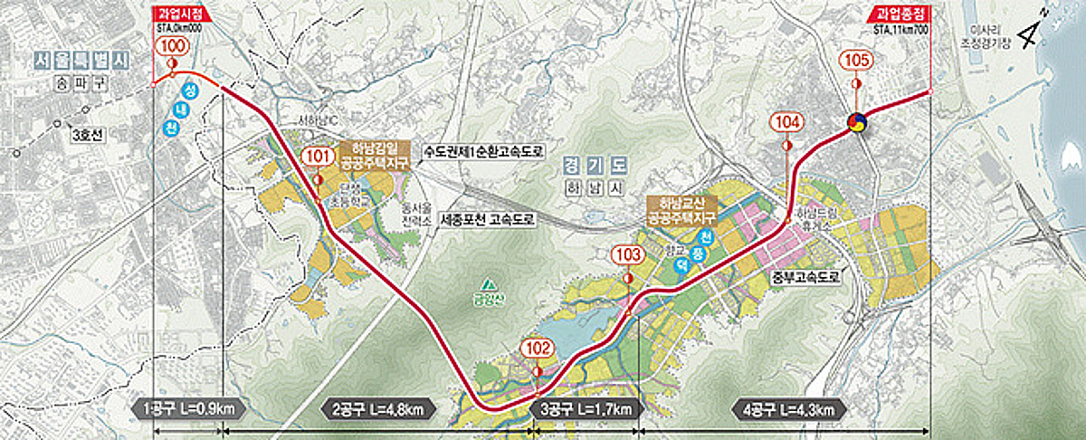 하남시, 3호선 연장 2·3·4공구 입찰 성립…사업 본궤도 진입