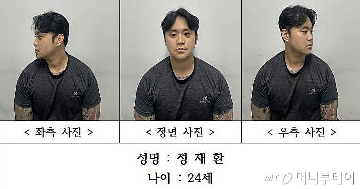 '피범벅 나체 활보' 친구 살해범은 24세 정재환…신상정보 공개