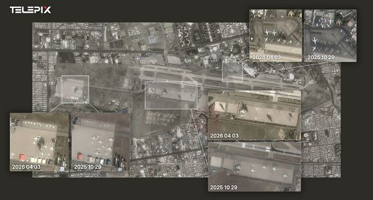 텔레픽스 'AI 큐브위성', 이란 공항 피해 포착..."항공기 4대 이상 파괴" - 뉴스 썸네일 이미지