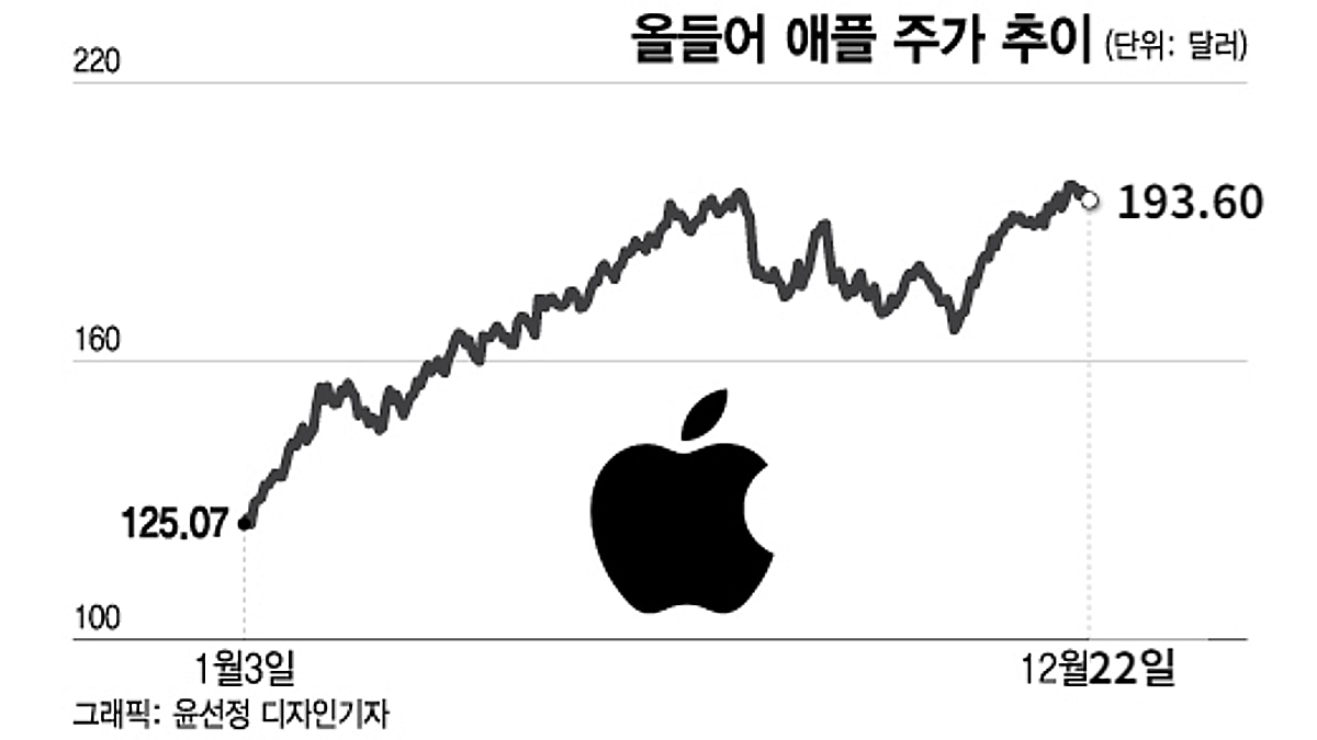 성장 사라진 애플, 올해 주가는 50% 상승…더 오를 수 있을까 - 머니투데이