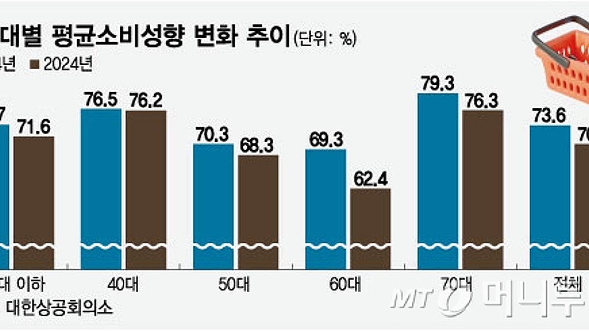 전 연령대 평균소비성향 10년 새 모두 줄어…60대 감소 폭 가장 커 - 머니투데이