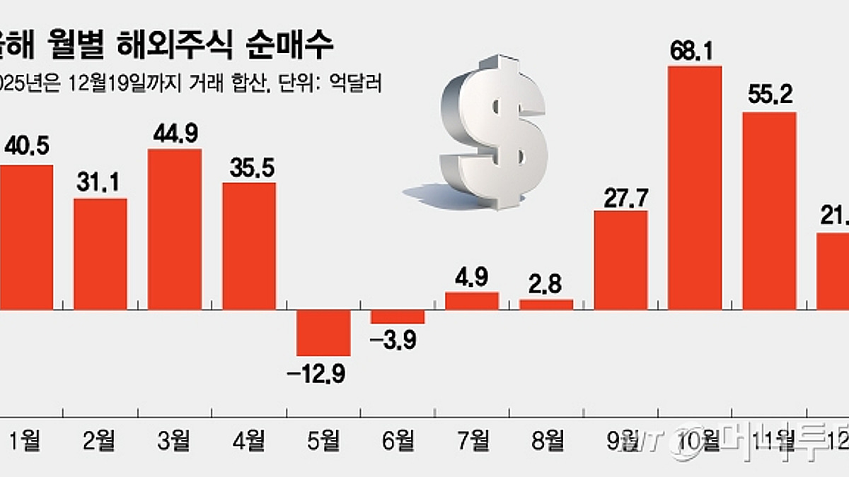 弗 지핀 서학개미… 올 해외주식 46조원 역대최대 쇼핑 - 머니투데이
