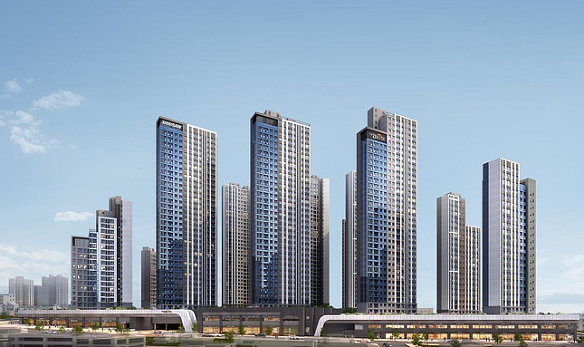 '커튼월룩' 외관으로 세련미 완성…'두산위브더제니스 센트럴 여의'