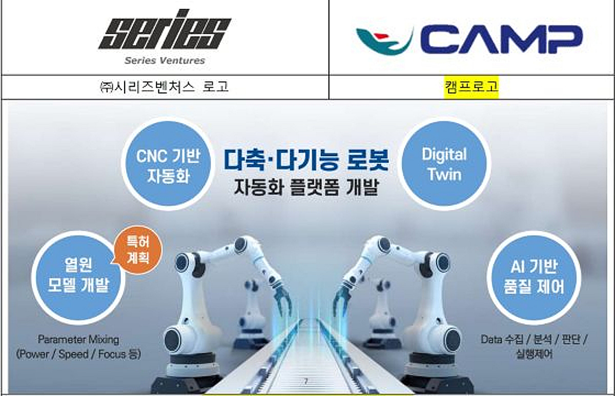 레이저 용접·로봇 자동화로 우주부품 만든다...'캠프' 시드 투자 유치 - 뉴스 썸네일 이미지