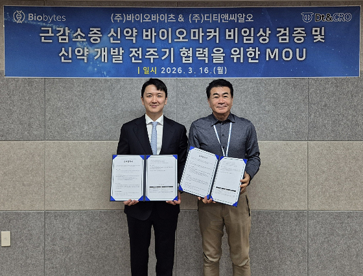 디티앤씨알오, 바이오바이츠와 근감소증 신약 개발 협력 계약