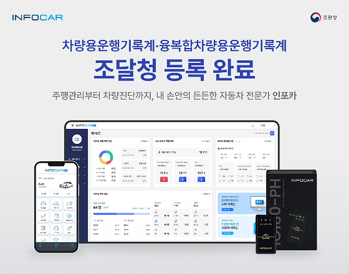 인포카, '차량 데이터 기반 운행기록 솔루션' 조달청 등록 - 뉴스 썸네일 이미지