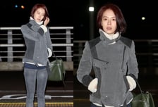 송지효 공항, 세련된 톤인톤 패션…'매끈 피부' 눈길