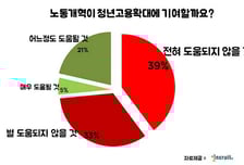 "임피제 등 노동개혁안 청년 고용확대 기여 못해"  72%