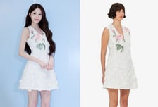 장원영, 모델과 같은 옷 다른 느낌…'11자 각선미' 뽐낸 청순 패션