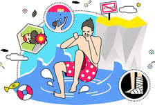 얕은 물 얕봤다가 "악!"…짜릿한 다이빙, 아찔한 목뼈 골절 부른다[한 장으로 보는 건강]