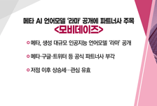 [매매의 전략] 메타 AI 언어모델 '라마' 공개에 파트너사 주목 <모비데이즈>