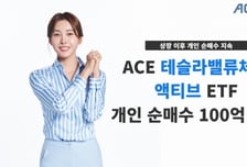 한투운용 ACE 테슬라밸류체인액티브 ETF, 개인 순매수 100억 돌파