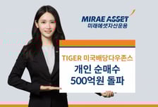 'TIGER 미국배당다우존스 ETF'에 개인 자금 500억 몰렸다