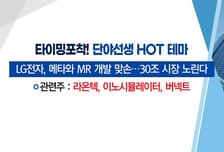 [매매의 기술] LG전자, 메타와 MR 개발 맞손… 30조 시장 노린다 '버넥트' VS 음극재용 흑연 정책에 들썩 '상보'