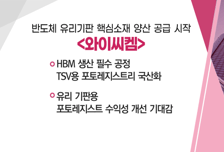 [매매의 기술] 반도체 유리기판 핵심소재 양산 공급 시작 '와이씨켐' VS  美 하원 생물보안법 통과 '에스티팜'