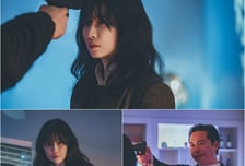 '메리 킬즈 피플' 이보영VS 백현진, 서슬 퍼런 이마 총구 대치 현장 포착!