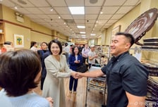 뉴욕 'K-푸드' 현장 찾은 김혜경 여사 "전세계 한국 음식 알리도록 노력"
