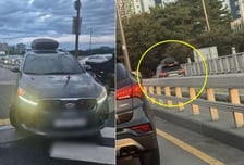 7만원 내면 된다?…도로 막히자 인도 질주 SUV, 잡고 보니 또 그 사람